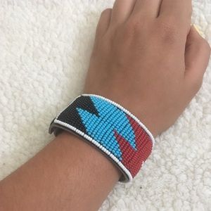 Multicolor Beaded Cuff Bracelet